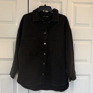 Black Tape Black Jean Shacket Size Small NWT